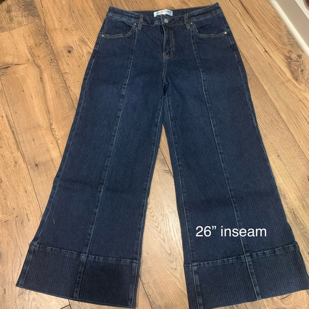 Elegant Dark Blue Flare Jeans
